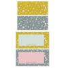 cadeaulabel met terrazzo print