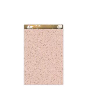 Cadeauzakje<BR>Gouden stipjes<BR>M - 5 stuks