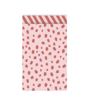 cadeauzakje met oud roze stipjes