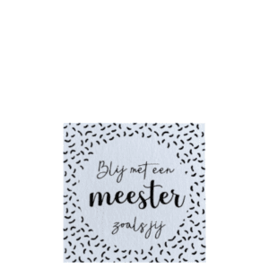 Mini kaartje<BR>blij met een meester zoals jij