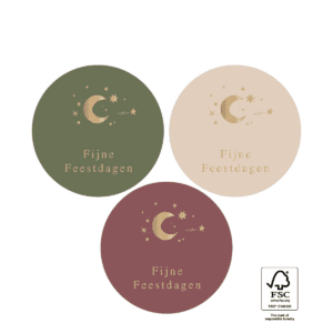 Stickers<BR>Fijne feestdagen<BR>10 stuks