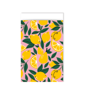cadeauzakje bedrukt met citroenen